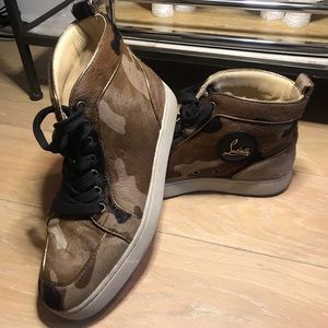 Christian Louboutin high top camo sneaker